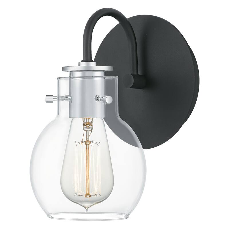 Quoizel Andrews Antique Nickel 1-Light Wall Sconce - Earth Black
