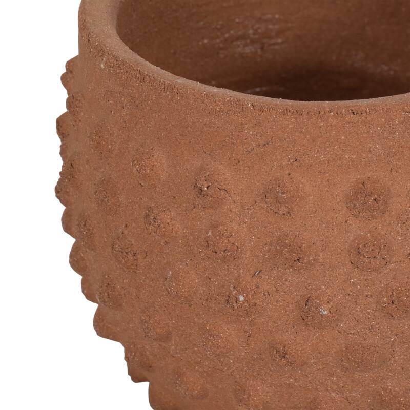 Sagebrook Home 6" Terracotta Bubble Planter, Natural, Round