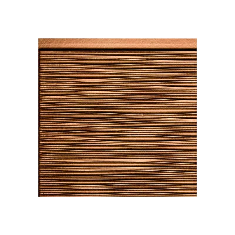 FASÄDE Ripple Decorative Vinyl Backsplash Panel - 6x6 Inch Sample - Antique Bronze