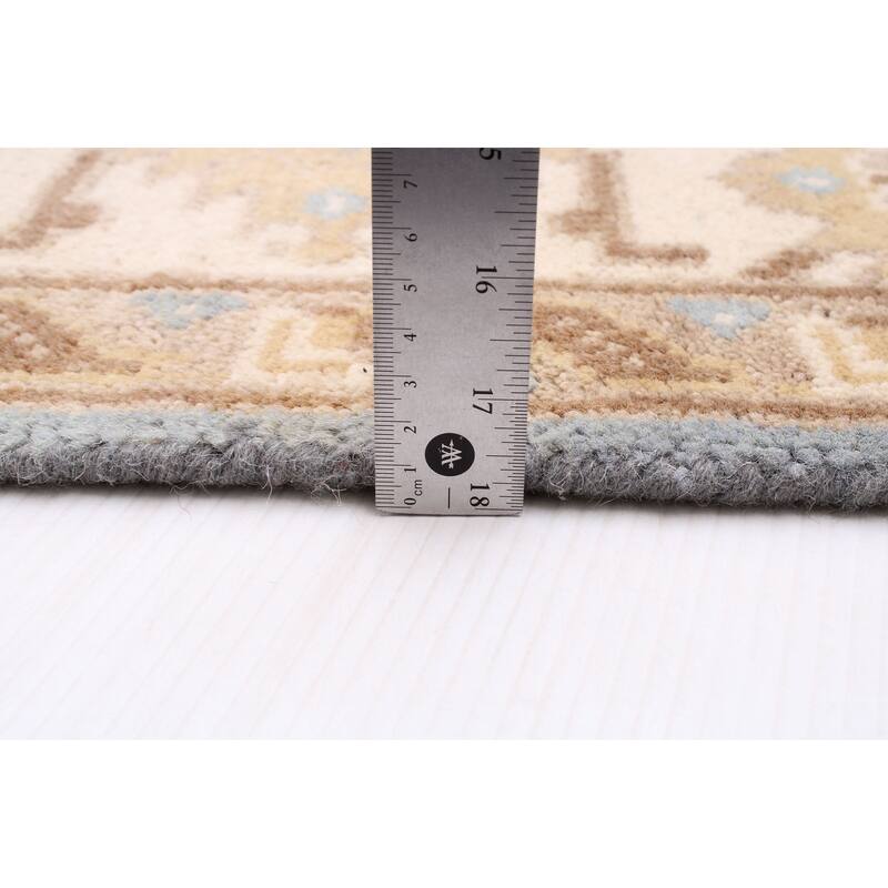 ECARPETGALLERY Hand-knotted Royal Oushak Light Blue Wool Rug - 6'2 x 8'10