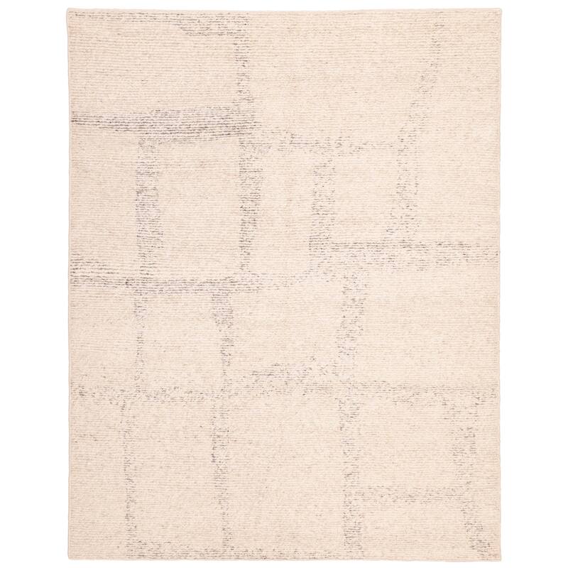 ECARPETGALLERY Hand-knotted Looma Cream Wool Rug - 7'10 x 9'10