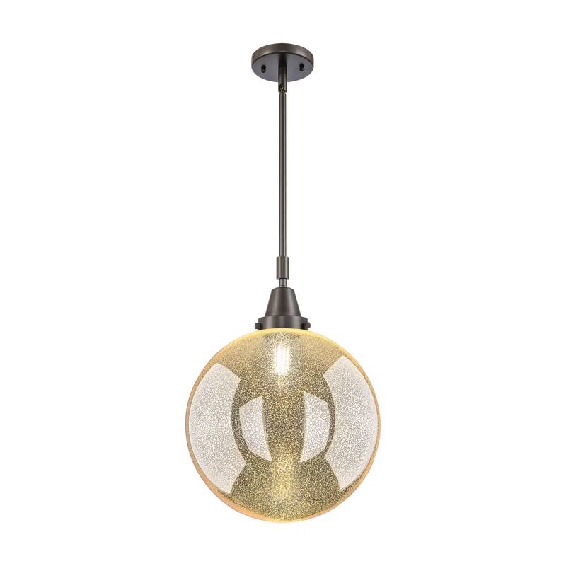 Innovations Lighting Caden Beacon - 1 Light 12" Stem Hung Mini Pendant - Mercury/Oil Rubbed Bronze