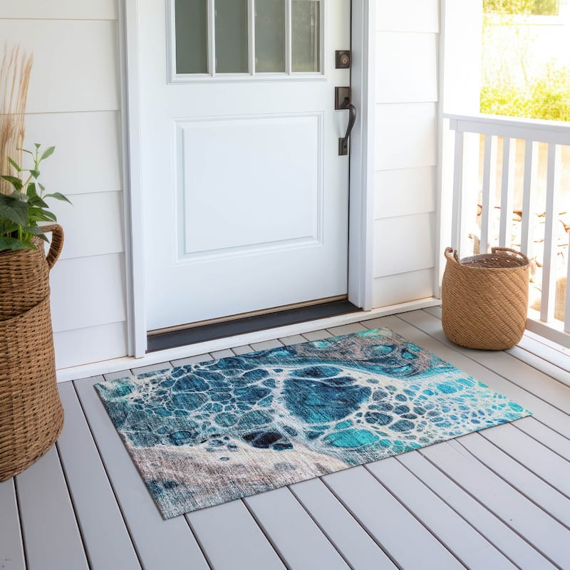 Machine Washable Indoor/ Outdoor Chantille Contemporary Rug