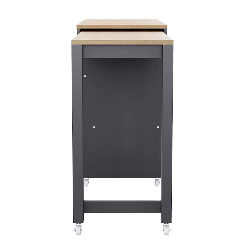 74.5 Inch Kitchen Island with Extendable Dining Table and Storage