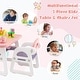 preview thumbnail 11 of 25, Kids Table and Chair Set with Building Blocks - 31" x 19" x 19" (L x W x H)