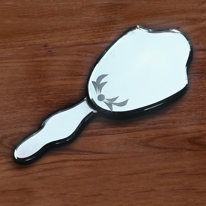 Novica Handmade Lucid Lotus Hand Mirror Wall Accent