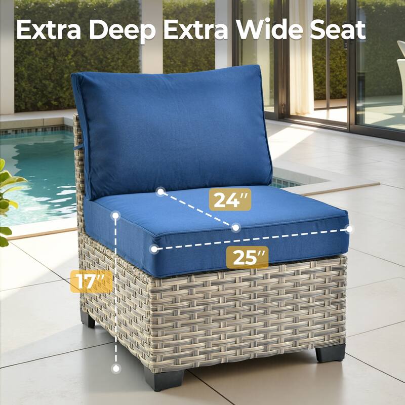 HOOOWOOO 6-piece Patio Furniture Conversation Set with Coffee Table