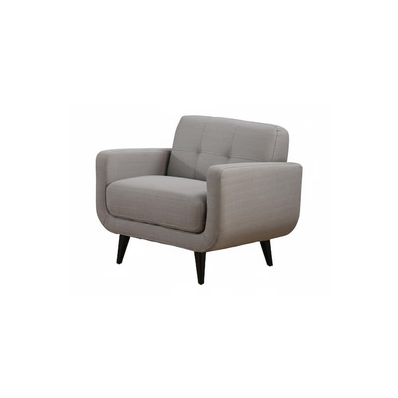 AC Pacific Crystal Grey Polyester Mid-century Armchair