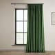 preview thumbnail 20 of 140, Exclusive Fabrics Heritage Plush Velvet Room Darkening Curtain (1 Panel) - Luxurious Single Drapery for Enhanced Room Darkening 100 X 108 - Eden Green