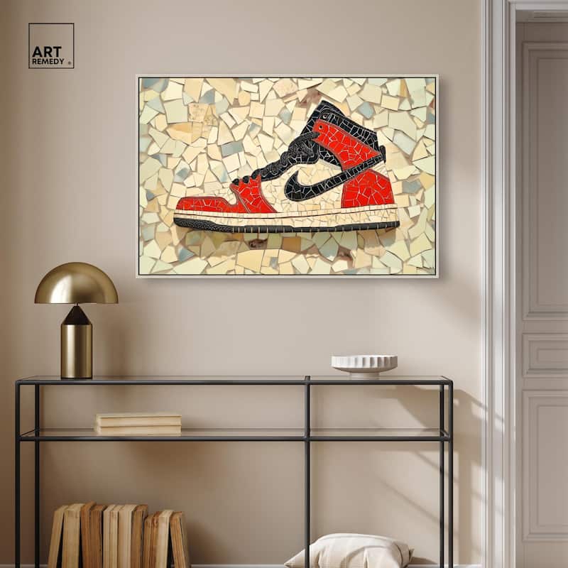Mosaic Sneaker Canvas by Art Remedy