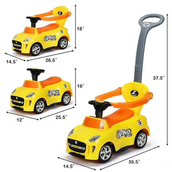 Shop Gymax Kids Electric Ride On Car Toddler Push Car Stroller W
