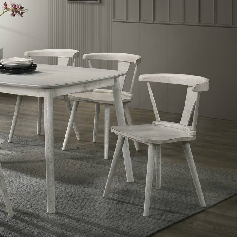 2 Pieces Set Dining Side Chair Rustic Modern Farmhouse Design Retro Design Easy to Assembly
