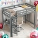 preview thumbnail 2 of 7, Modern Twin Size Loft Bed with Built-in Desk and Safety and Quality Guaranteed for Bedroom
