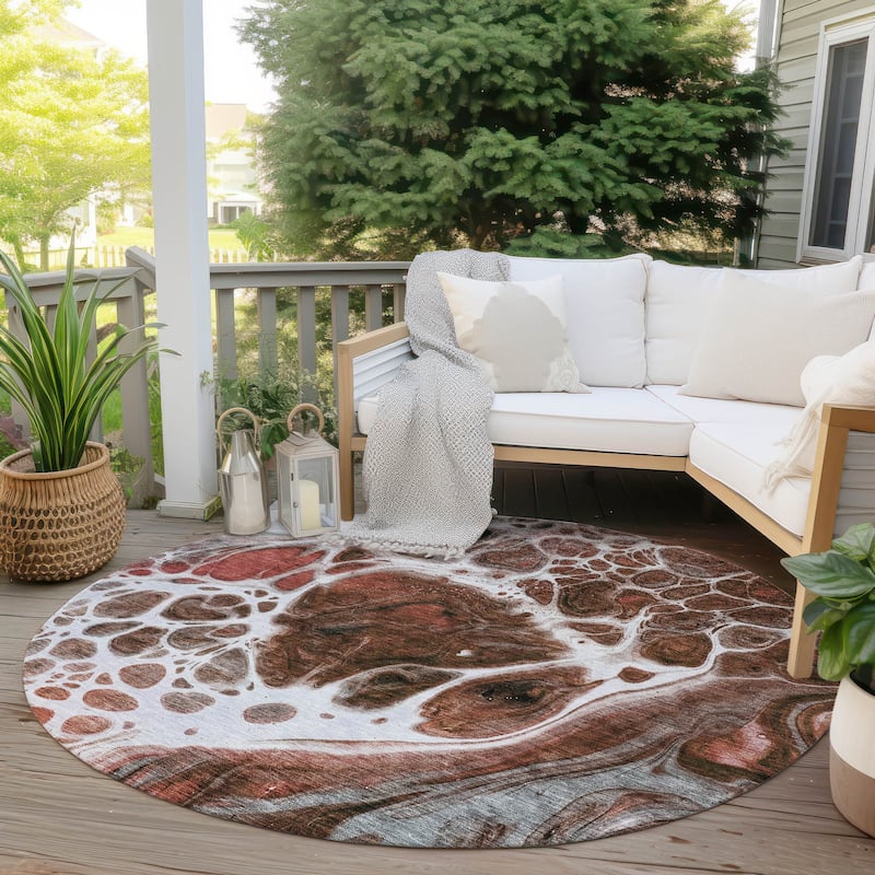 Machine Washable Indoor/ Outdoor Chantille Contemporary Rug