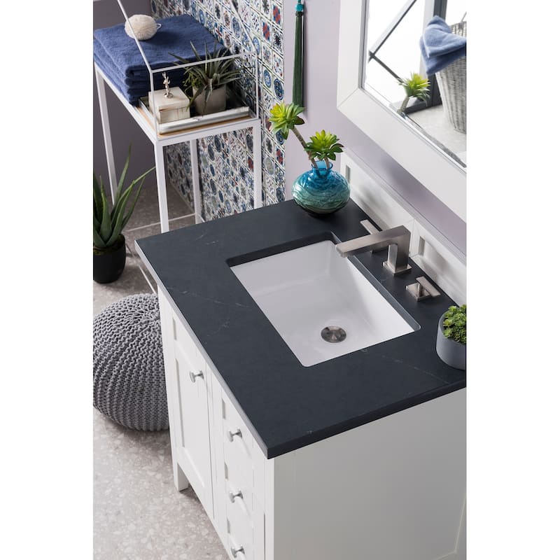James Martin Vanities Palisades 30" Single Vanity, Bright White
