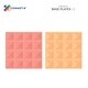 preview thumbnail 2 of 4, Connetix Magnetic Tiles Pastel Lemon & Peach Base Plate, 2 Pieces