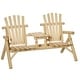 preview thumbnail 11 of 16, Outsunny Wood Adirondack Patio Bench Chair