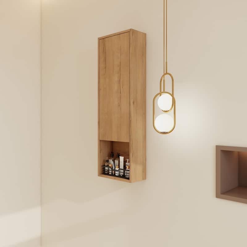 BNK 12"/24" Bathroom Side Cabinet with Soft Close Door and Shelf, Modern Side Cabinet