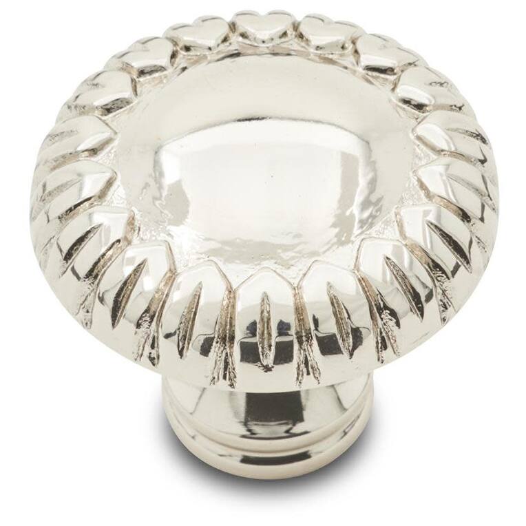 RK International CK 759 Small Petal 1-1/4" Solid Metal Botanical - Polished Nickel