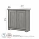 preview thumbnail 35 of 47, Bush Furniture Cabot Small Storage Cabinet with Doors - 31.38"L x 12.40"W x 29.96"H