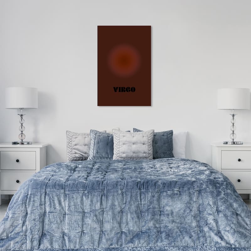 Wynwood Studio Canvas Spiritual and Religious Aura Virgo Brown and Dark Brown Modern & Contemporary Wall Art Canvas Print - 36 x 24