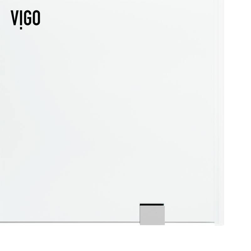VIGO Elan Hart 56" to 60" W x 66" H Frameless Sliding Tub Door