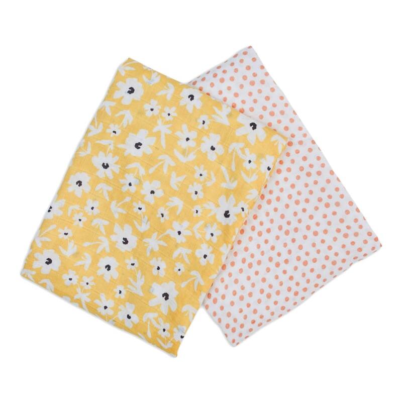 lulujo 2 PK Muslin Swaddling Blankets