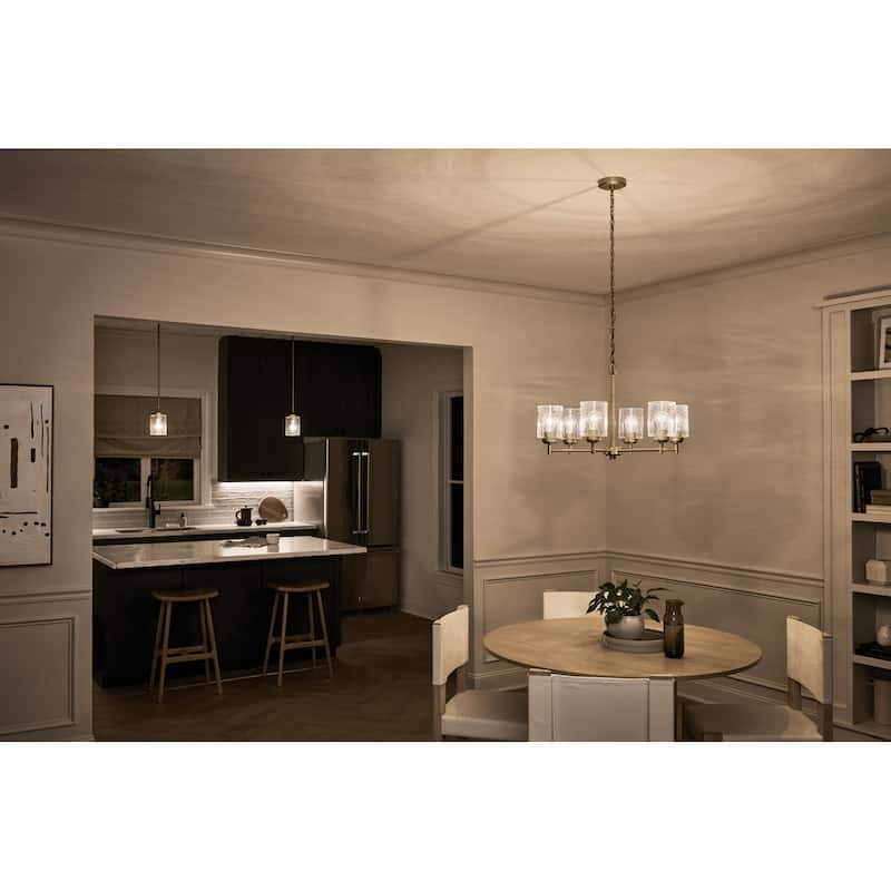 Kichler Lighting Winslow 26 in. 6-Light Natural Brass Chandelier - 26 in