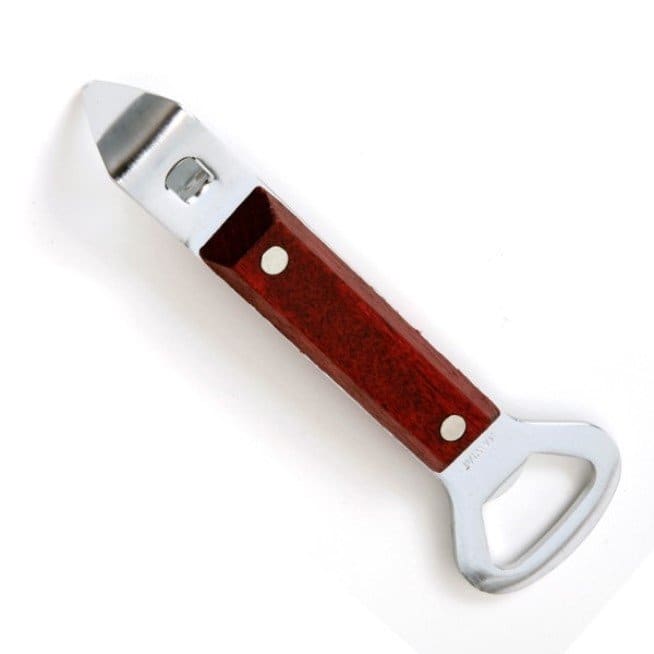 Norpro Heavy Duty Wood Handle Soda Pop Beer Can Punch and Bottle Opener