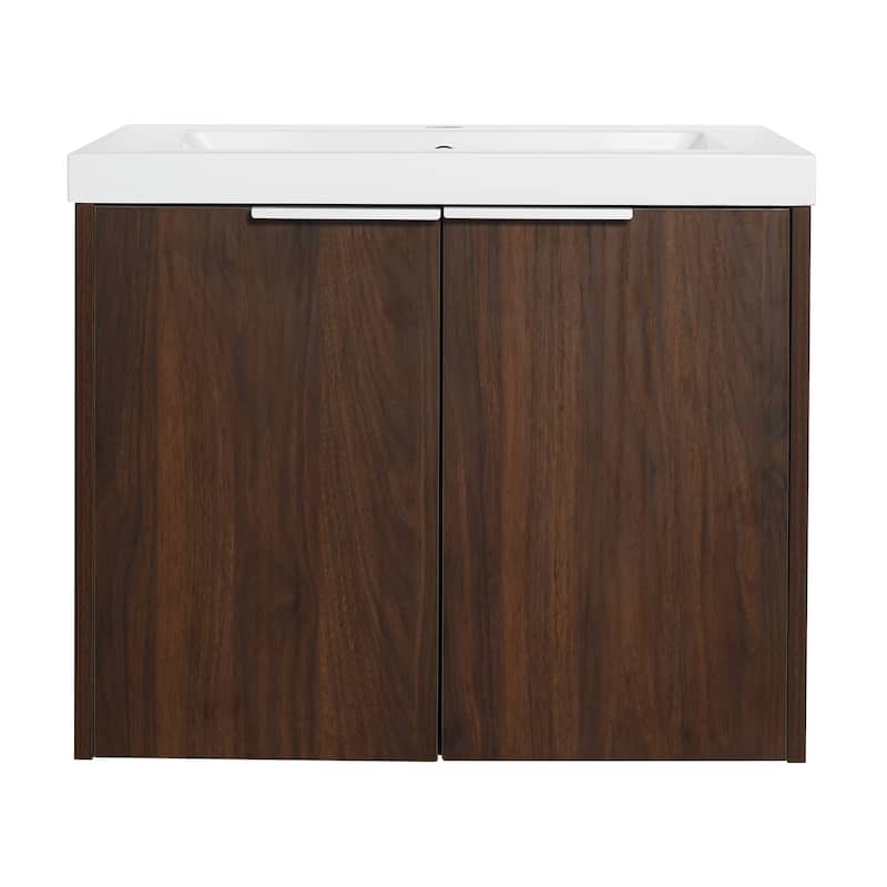 Bathroom Cabinet With Sink,Soft Close Doors,Float Mounting Design,24 Inch For Small Bathroom,24x18(KD-Packing)