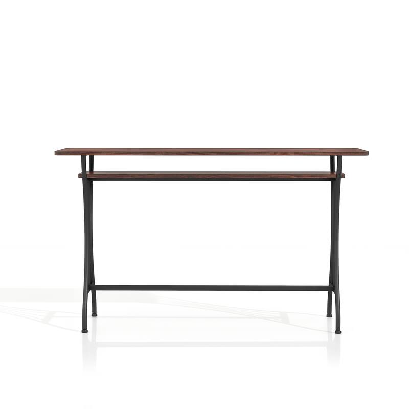 DH BASIC Industrial 60-inch Metal 1-Shelf Counter Height Table by Denhour