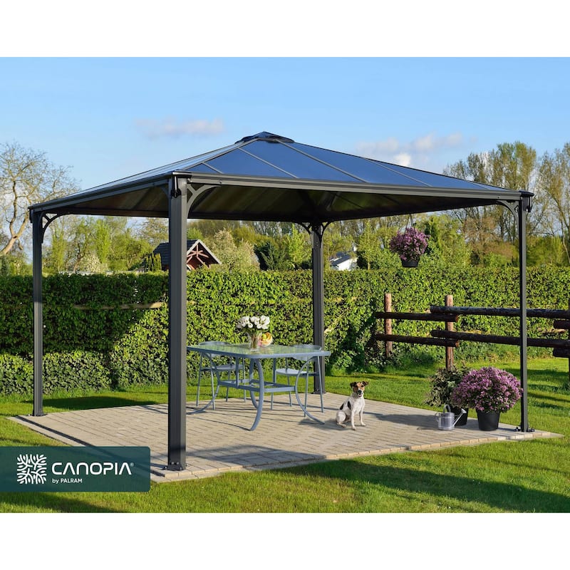 Palermo 12 ft. x 12 ft. Gray/Bronze Outdoor Gazebo