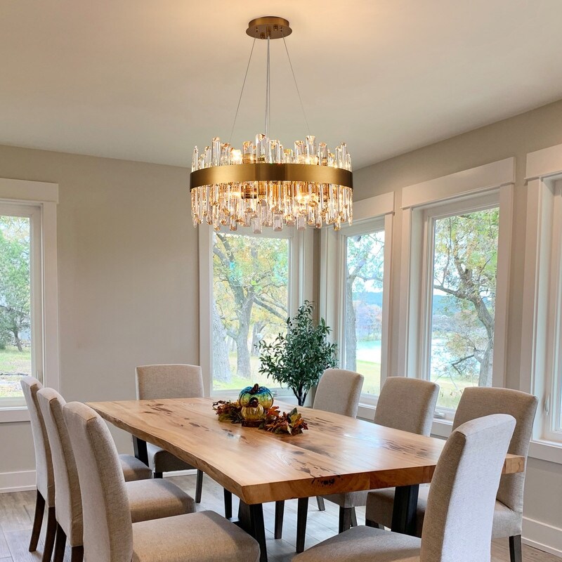 Brushed gold crystal chandelier cheap