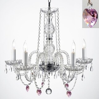 Authentic Empress Crystal Chandelier Lighting With Crystal*Hearts* - Chandeliers For Bedrooms by Overstock.com