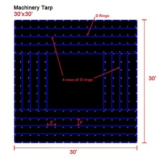 Xtarps-16' X 16' Truck Tarp - Steel Tarp - Light Weight, Industrial Grade