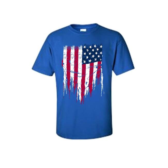 Shop Men S Patriotic T Shirt Painted Usa American Flag Red White