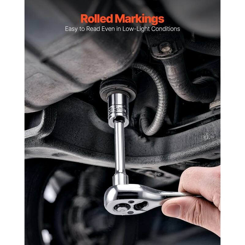 Black CR-V Alloy Steel 163-Piece Socket Set with Chrome Finish and High-Torque Design - 21.06 x 3.50 x 16.14