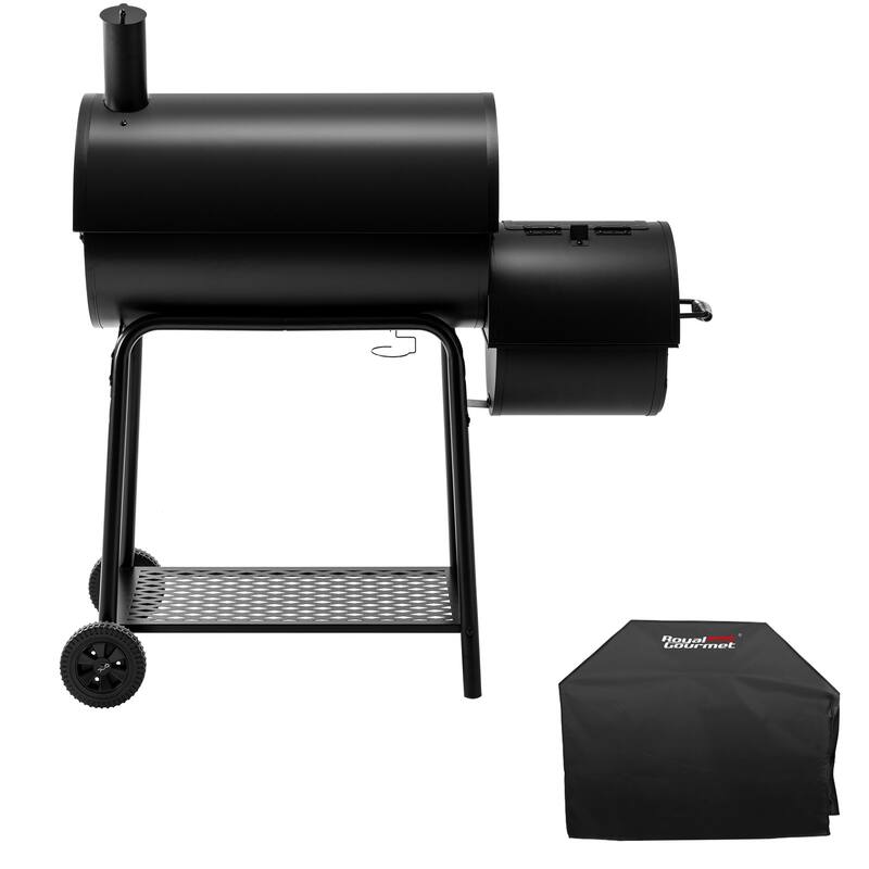 Royal Gourmet CC1830FC, Charcoal Grill with Smoker and Cover, black
