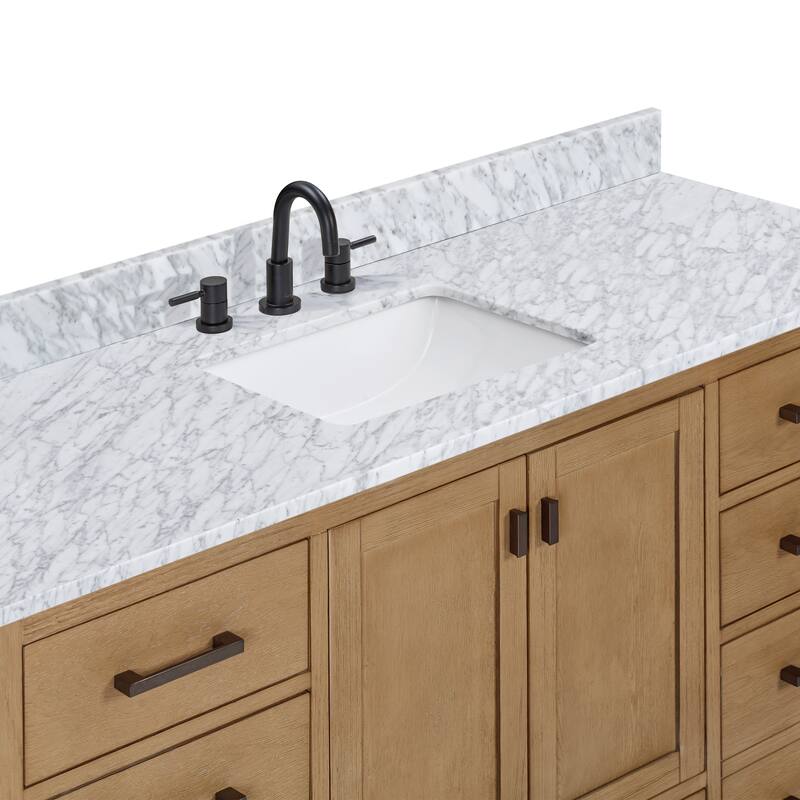 Avanity Modero 60 in. Single Sink Bathroom Vanity with Carrara Marble Top - 61"W x 22"D x 35"H