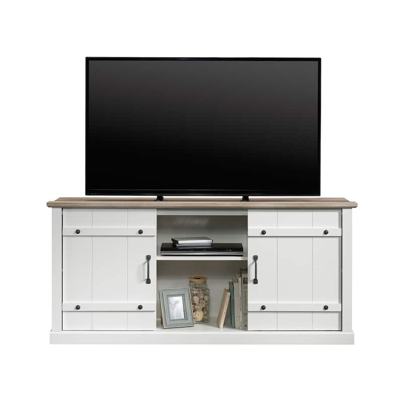 Wood Credenza for TVs up to 70" with Hidden Storage - 62.44" W x 16.77" D x 28.54" H