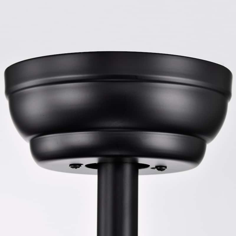 52" Indoor Black Caged Ceiling Fan with Light Kit and Remote