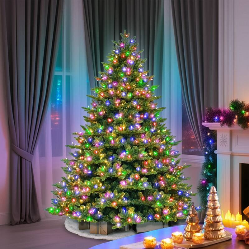 Puleo International 6.5' Pre-Lit Artificial Noble Fir Tree with 800 Dual-Color LED Lights