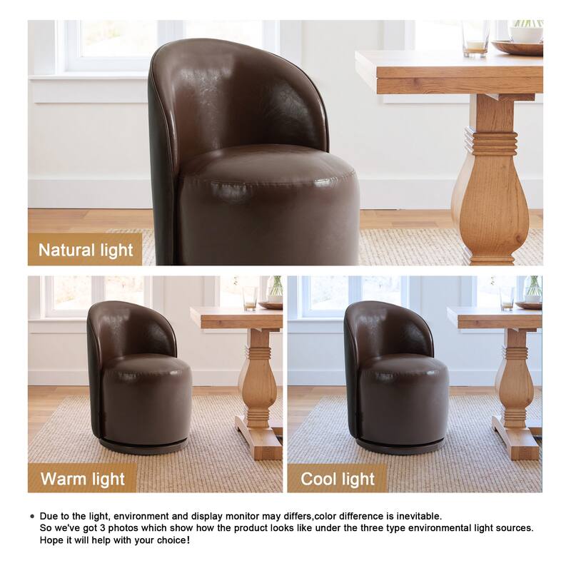 23" W Upholstered Swivel Side Chair for Dining Room, Balcony, Parlour