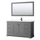 Option Dark Gray / Carrara Cultured Marble Top / Matte