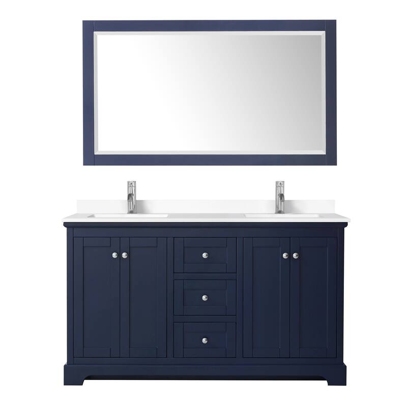 Wyndham Collection Avery 60" Free Standing Double Basin Vanity Set