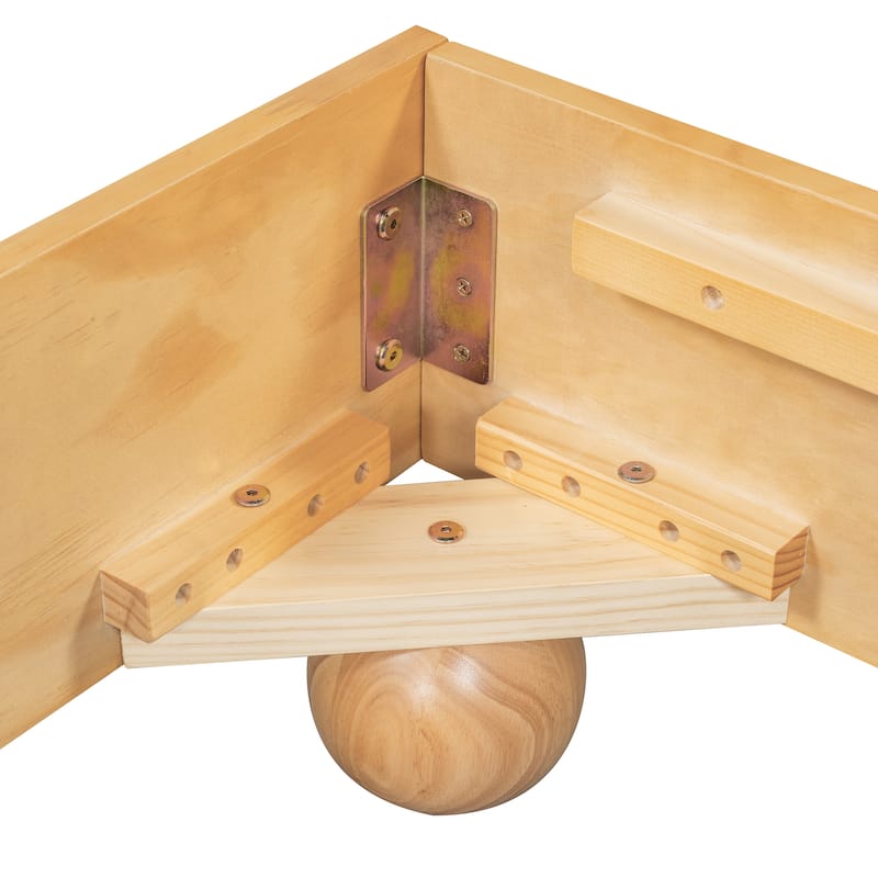 Christopher Knight Home - Anna Natural Wood Bed Frame With Reeded Headboard