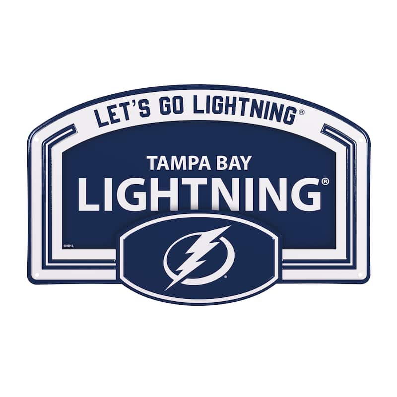 Tampa Bay Lightning Embossed Steel Wall Sign, 11" x 17"
