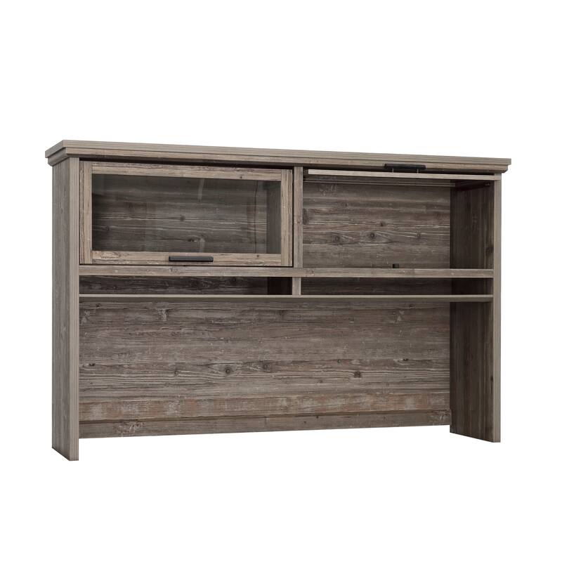 Wood Hutch with Glass Doors