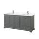 Option Dark Gray / White Cultured Marble Top / Polished