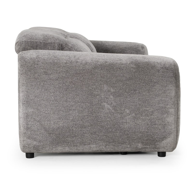 Divani Casa Brevig Modern Grey Fabric Sofa w/ 2 Recliners